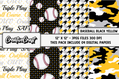 Baseball Sport Digital Papers, background designs, scrapbook Product Image 1
