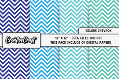 Colors Chevron Digital Papers, scrapbook backgrounds designs Product Image 1