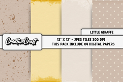 Little Giraffe Digital Papers, scrapbook backgrounds designs Product Image 1