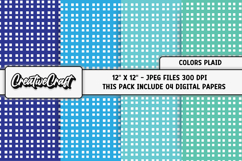 Colors Plaid Digital Papers, scrapbook backgrounds designs Product Image 1