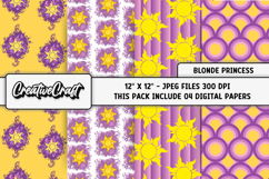 Tangled Princess Digital Paper, scrapbook background design Product Image 1