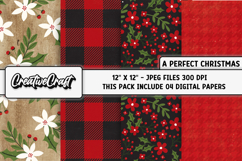 Christmas Digital Paper, christmas digital scrapbooking Product Image 1