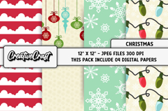 Christmas Digital Paper, christmas digital scrapbooking Product Image 1