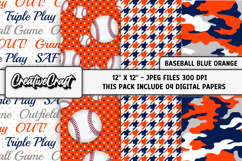 Baseball Sport Digital Papers, background designs, scrapbook Product Image 1