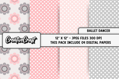 Ballet Dance Digital Papers, scrapbook papers designs Product Image 1