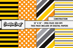Construction Digital Papers, build truck scrapbook designs Product Image 1