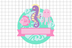 Baby Name Sign Ocean 3D SVG Product Image 2