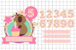 Capybara Shaker Cake topper 3D SVG Product Image 2