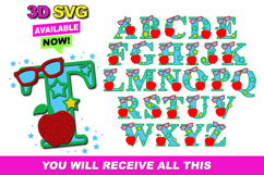 Alphabet 3D SVG Teacher Product Image 1