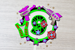 Shaker cake topper SVG Laser tag Product Image 4