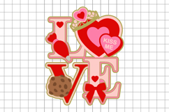 Valentines Day Love topper 3D SVG Product Image 2