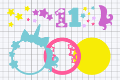 Unicorn cake topper SVG Spa Product Image 3