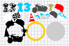 Shaker cake topper SVG Motorcycle Product Image 3