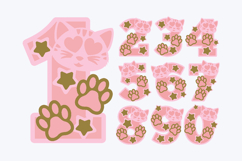 Cute Cat Numbers 3D SVG Product Image 2
