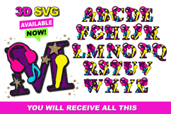 Alphabet 3D SVG Musical Product Image 1