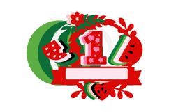 Watermelon Cake Topper 3D SVG Product Image 3