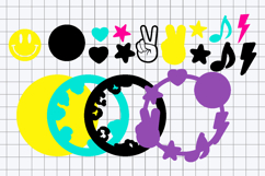 Shaker cake topper SVG Smiley Face Product Image 3