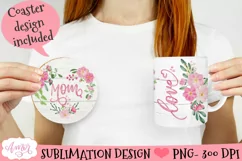 Mom mug wrap PNG| Mother's day sublimation design Product Image 4