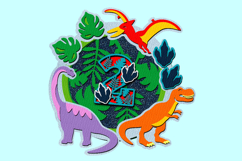 Shaker cake topper SVG Dinosaur Product Image 4