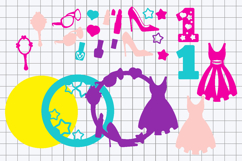 Cake Topper SVG Pink doll Product Image 3
