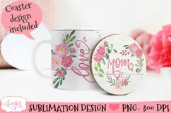 Mom mug wrap PNG| Mother's day sublimation design Product Image 5