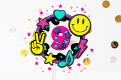 Shaker cake topper SVG Smiley Face Product Image 4