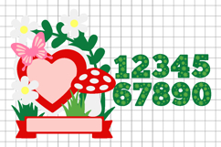 Mushrooms and flowers cake topper 3D SVG Product Image 2