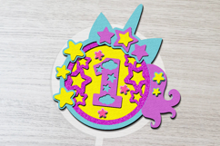 Unicorn cake topper SVG Spa Product Image 4