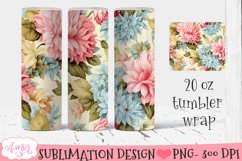 Floral Seamless Tumbler wrap for Sublimation PNG Product Image 1