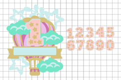 Hot Air Balloon Topper 3D SVG Product Image 2