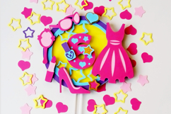 Cake Topper SVG Pink doll Product Image 4