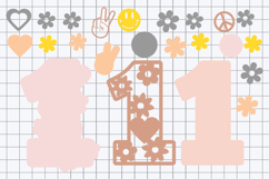 Daisy Numbers 3D SVG Product Image 3