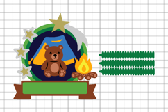 Cute Bear Camping 3D Shaker SVG Product Image 2