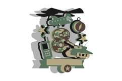 Military Army Cake Topper 3D SVG Product Image 3