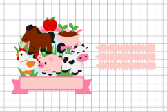 Farm Pink cake topper 3D SVG Product Image 2