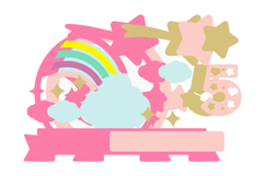 Rainbow Shaker Cake Topper SVG Product Image 3