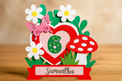 Mushrooms and flowers cake topper 3D SVG Product Image 4