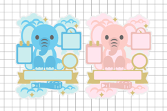 Birth Stats announcement signs 3D SVG Product Image 2