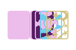 Lucky Stars Card and envelope 3D SVG Product Image 3
