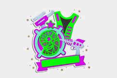 Laser Tag Cake Topper 3D SVG Product Image 4
