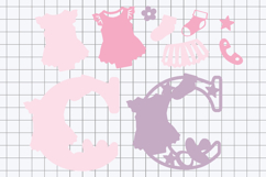 Alphabet 3D SVG Baby Girl Product Image 3