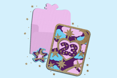 Lucky Stars Card and envelope 3D SVG Product Image 4