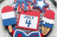 Fourth of july topper 3D SVG Product Image 3