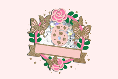 butterfly and roses Shaker Cake Topper SVG Product Image 4