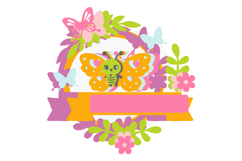 Cute Butterfly Cake Topper 3D SVG Product Image 3