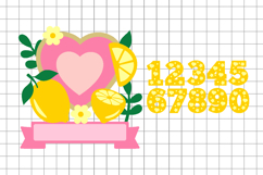Lemon numbers 3D SVG Product Image 2