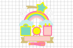 Rainbow Birth Stats announcement signs 3D SVG Product Image 2