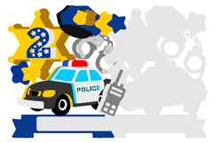 Police Cake Topper 3D SVG Product Image 3