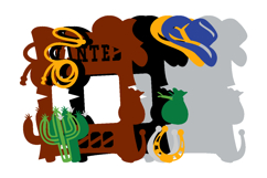 Wanted frame topper 3D SVG Product Image 3