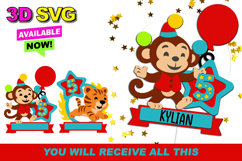 Circus Cake Topper 3D SVG Product Image 1